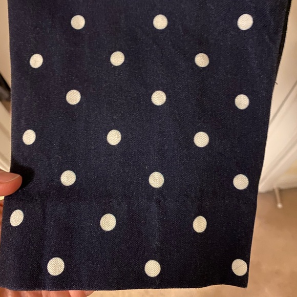 Dark blue & white polka dot Sloan ankle fit Banana Republic pants (size 4). - Picture 10 of 11
